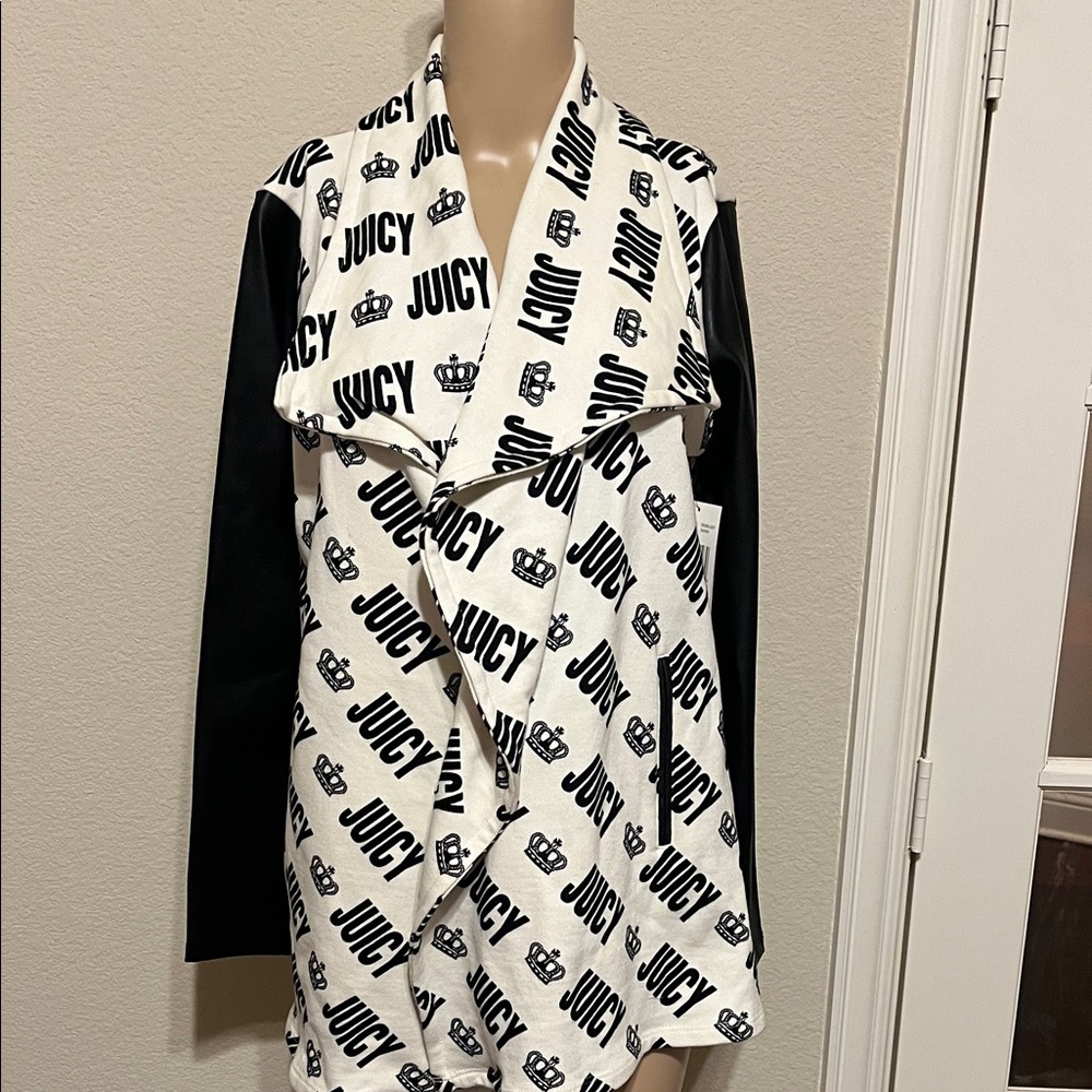 Juicy Couture Black and White Logo Blazer